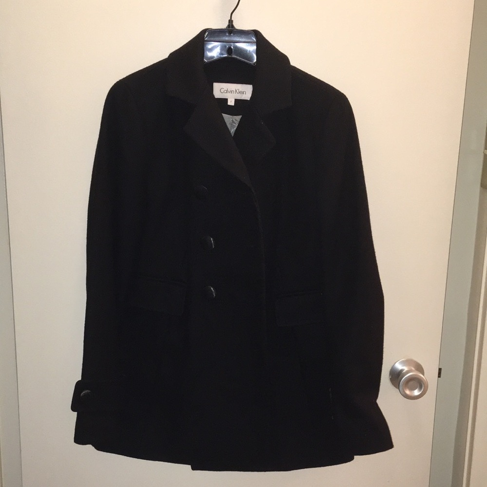 Calvin Klein wool blend pea coat